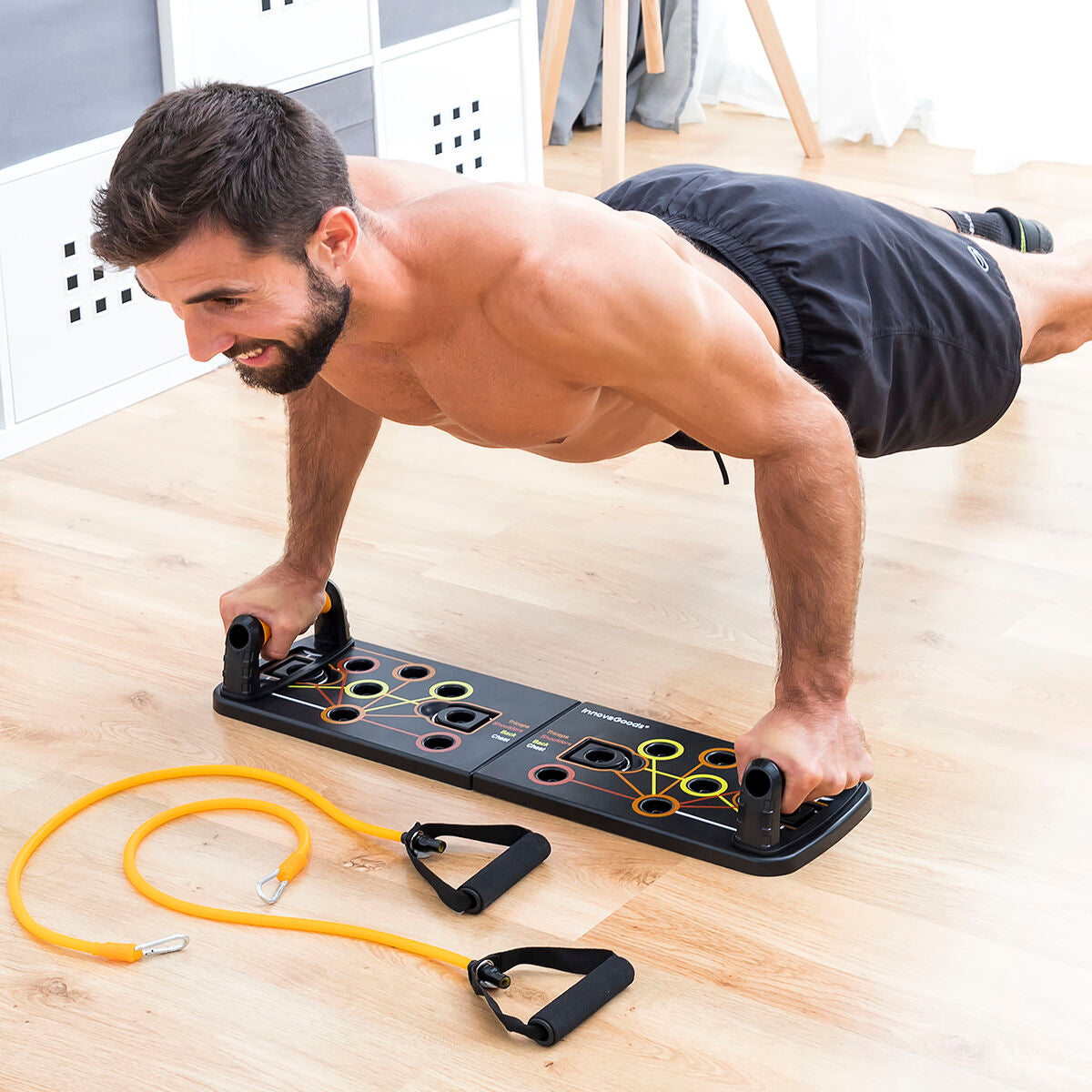 Pack Push-Up Board with Resistance Bands and Men’s Sauna Sports Vest