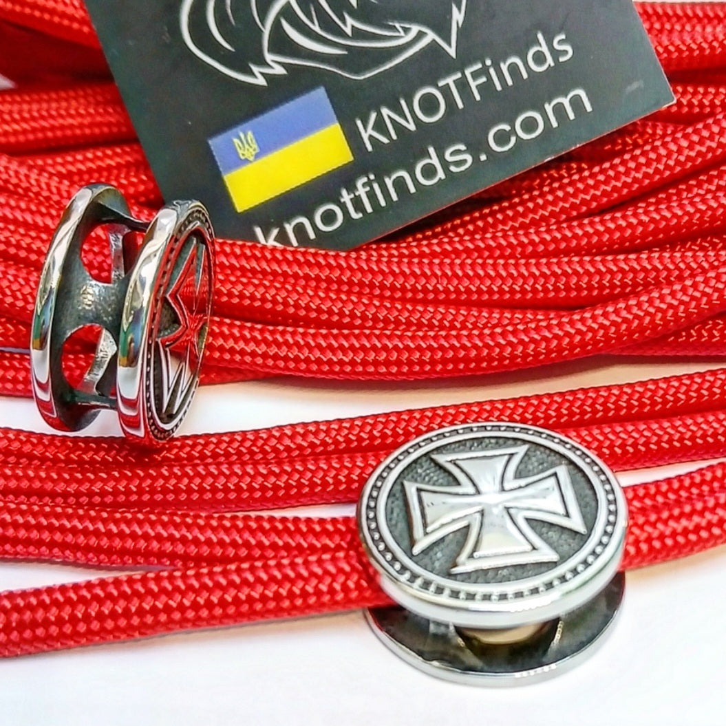 Temlar Cross round beads for paracord, jewelry, bracelet.