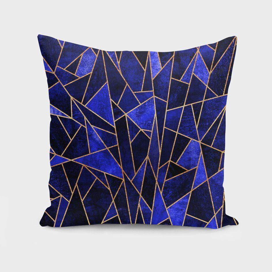 Shattered Sapphire Cushion/Pillow