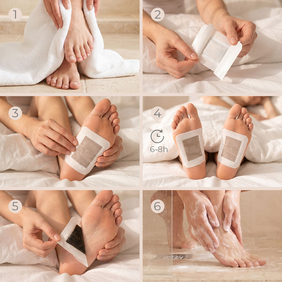 Detox Foot Patches Bamboo InnovaGoods 30 Units