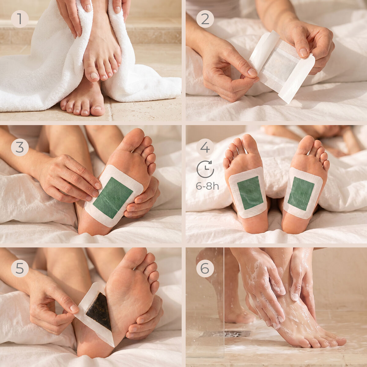 Detox Foot Patches Essences InnovaGoods 30 Units