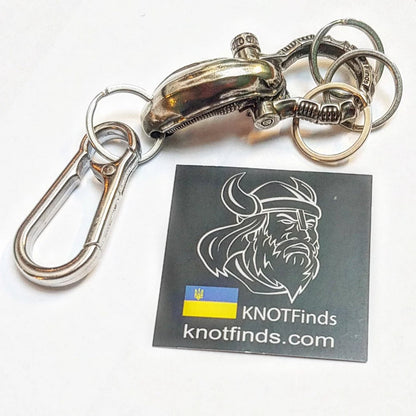 Xenomorph Talisman Keychain, Alien Creature Keychain, Sci Fi Horror
