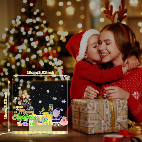 LED Acrylic Drawing Board DIY Erasable Luminous Writing Boards With