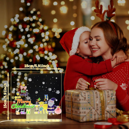 LED Acrylic Drawing Board DIY Erasable Luminous Writing Boards With