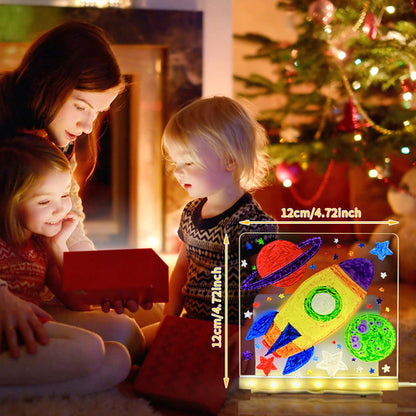 LED Acrylic Drawing Board DIY Erasable Luminous Writing Boards With