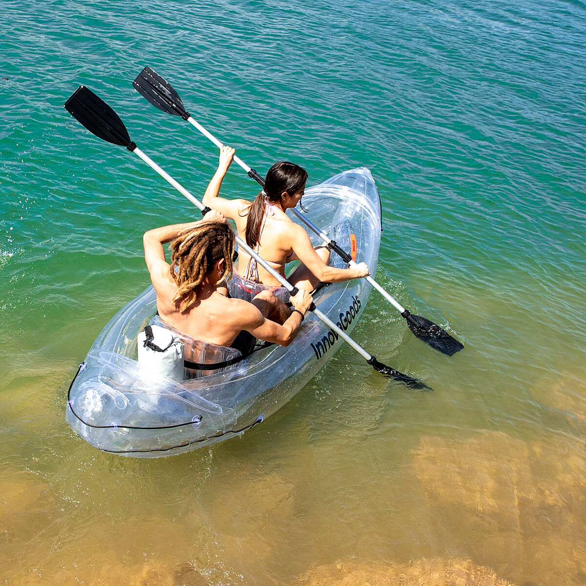 Inflatable Transparent Kayak with Accessories Paros InnovaGoods 312 cm