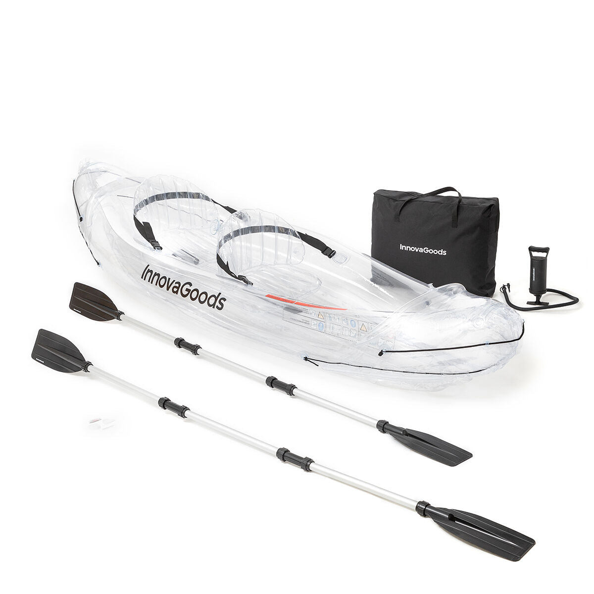 Inflatable Transparent Kayak with Accessories Paros InnovaGoods 312 cm