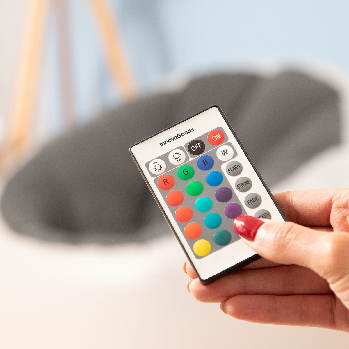 Inflatable Armchair with Multicoloured LED and Remote Control Chight