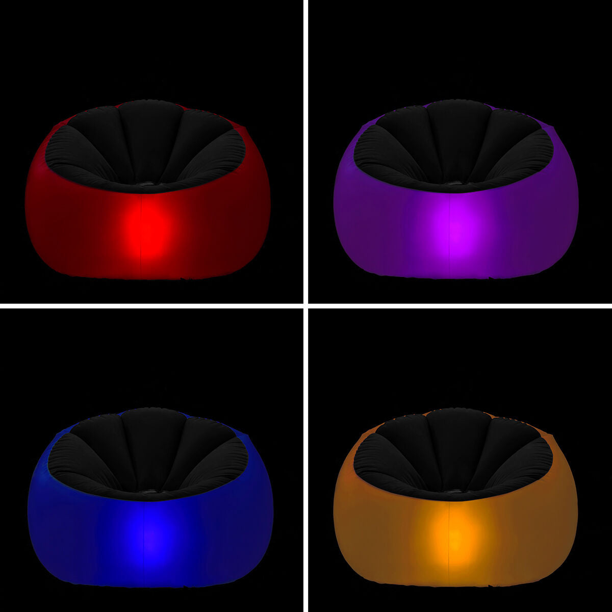 Inflatable Armchair with Multicoloured LED and Remote Control Chight