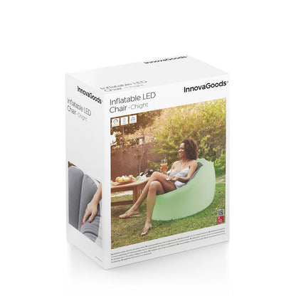 Inflatable Armchair with Multicoloured LED and Remote Control Chight