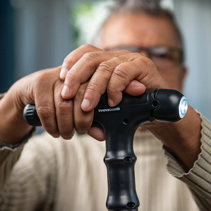 Extendable Walking Stick with LED, Alarm and Grabber Hannde