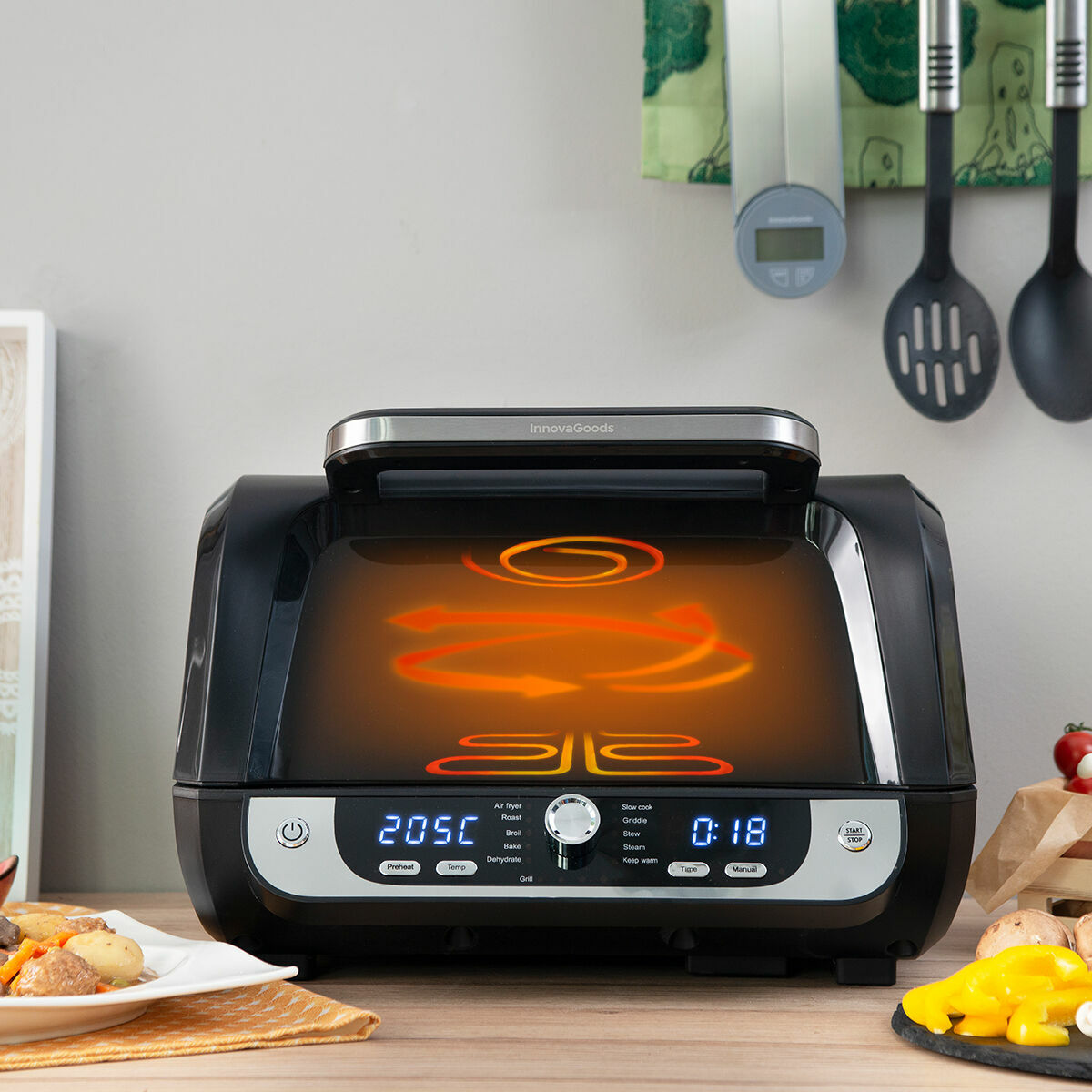 Air Fryer with Grill, Accessories and Recipe Book InnovaGoods Fryinn