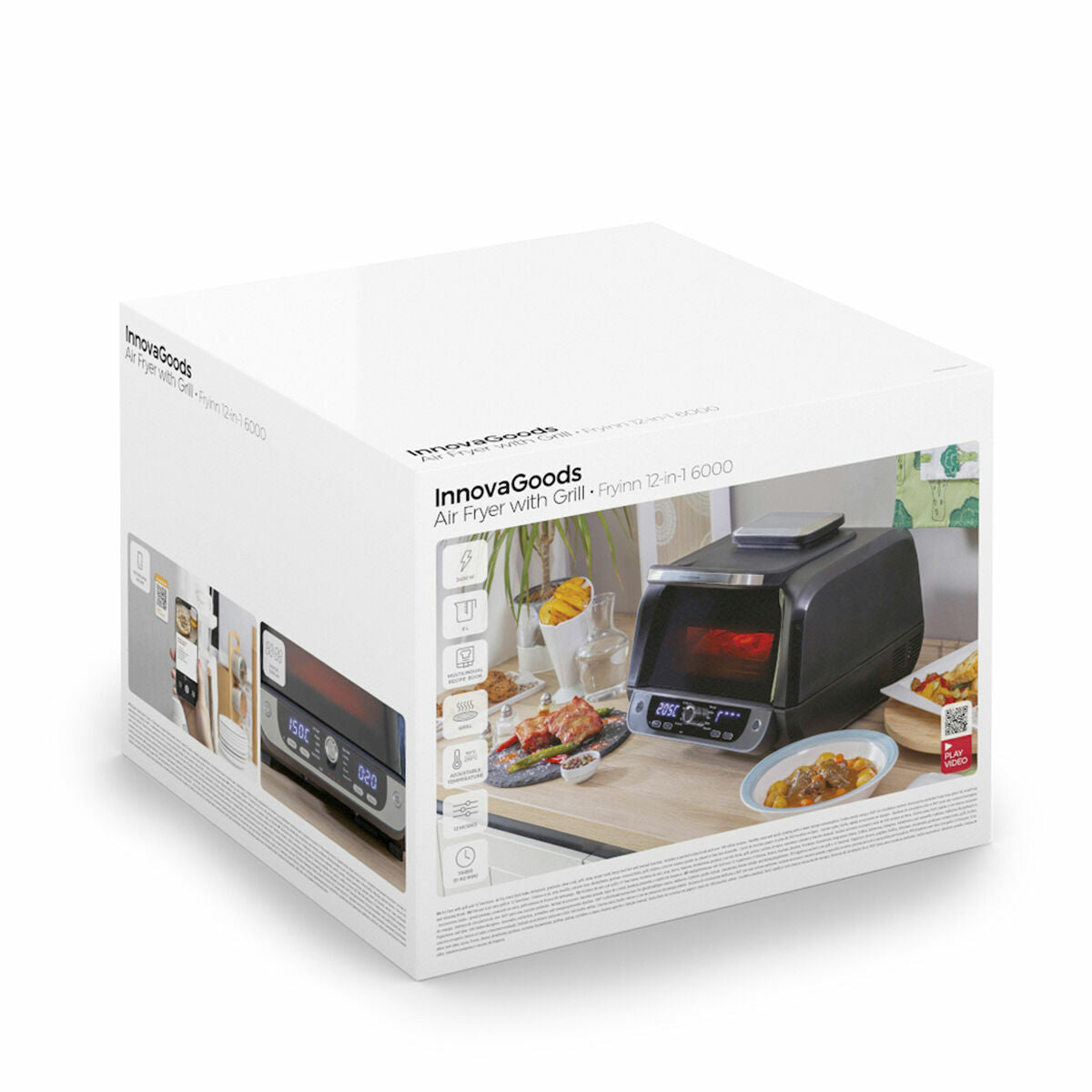 Air Fryer with Grill, Accessories and Recipe Book InnovaGoods Fryinn