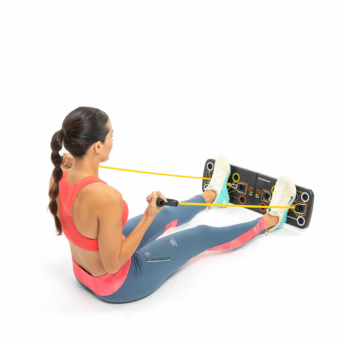 Pack Push-Up Board and Set of Resistance Bands with Accessories and