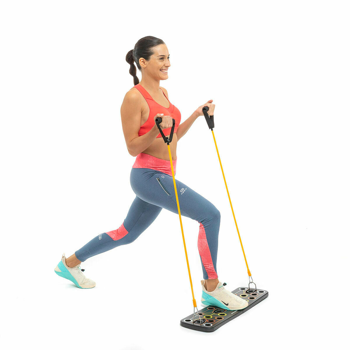 Pack Push-Up Board and Set of Resistance Bands with Accessories and