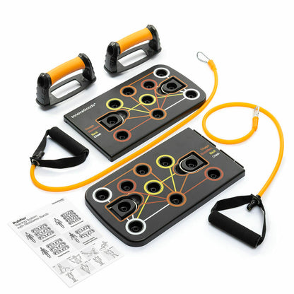 Pack Push-Up Board and Set of Resistance Bands with Accessories and