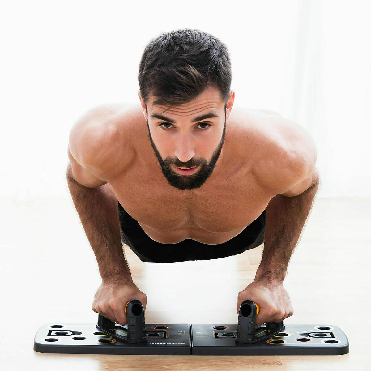 Pack Push-Up Board and Set of Resistance Bands with Accessories and