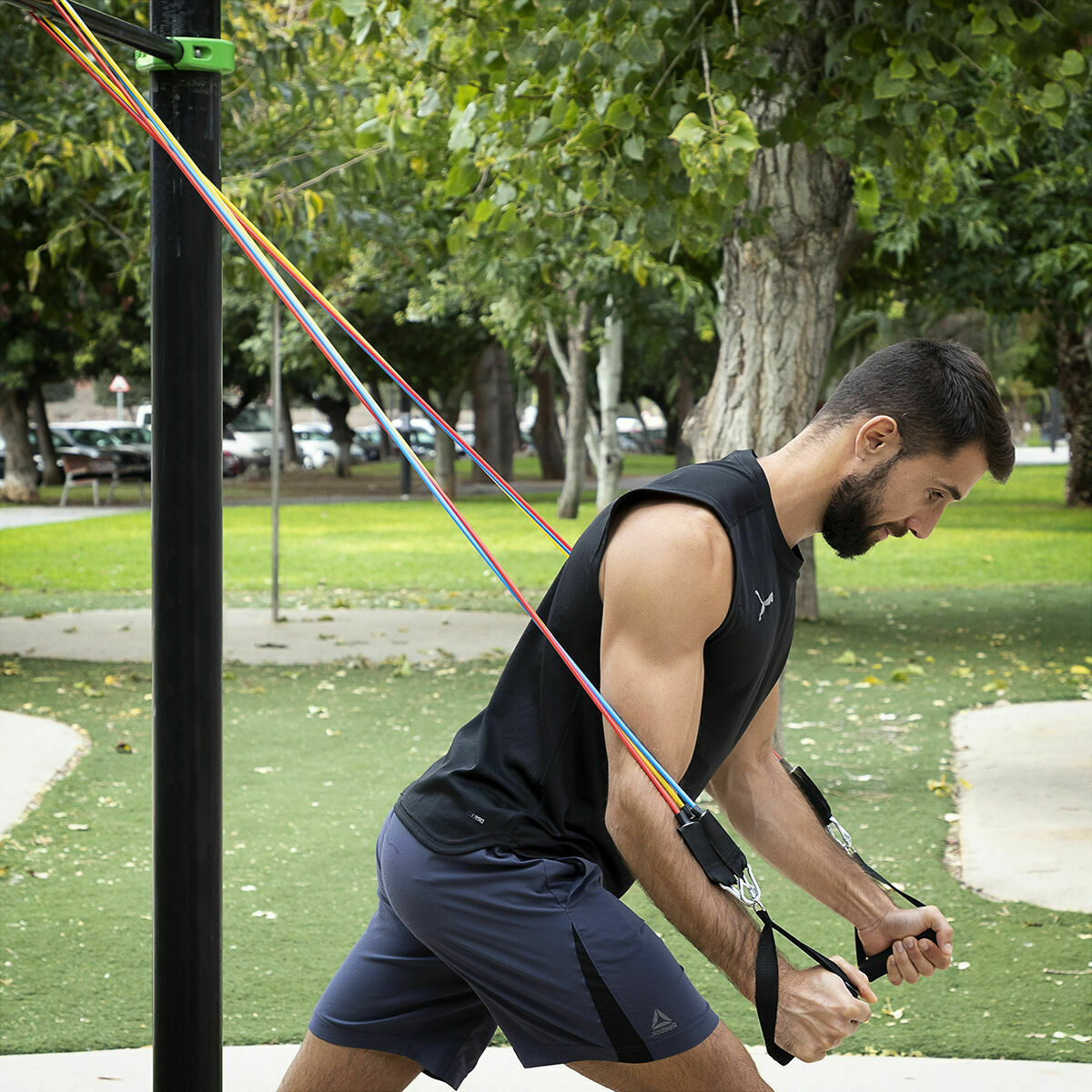 Pack Push-Up Board and Set of Resistance Bands with Accessories and