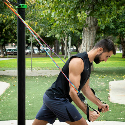 Pack Push-Up Board and Set of Resistance Bands with Accessories and