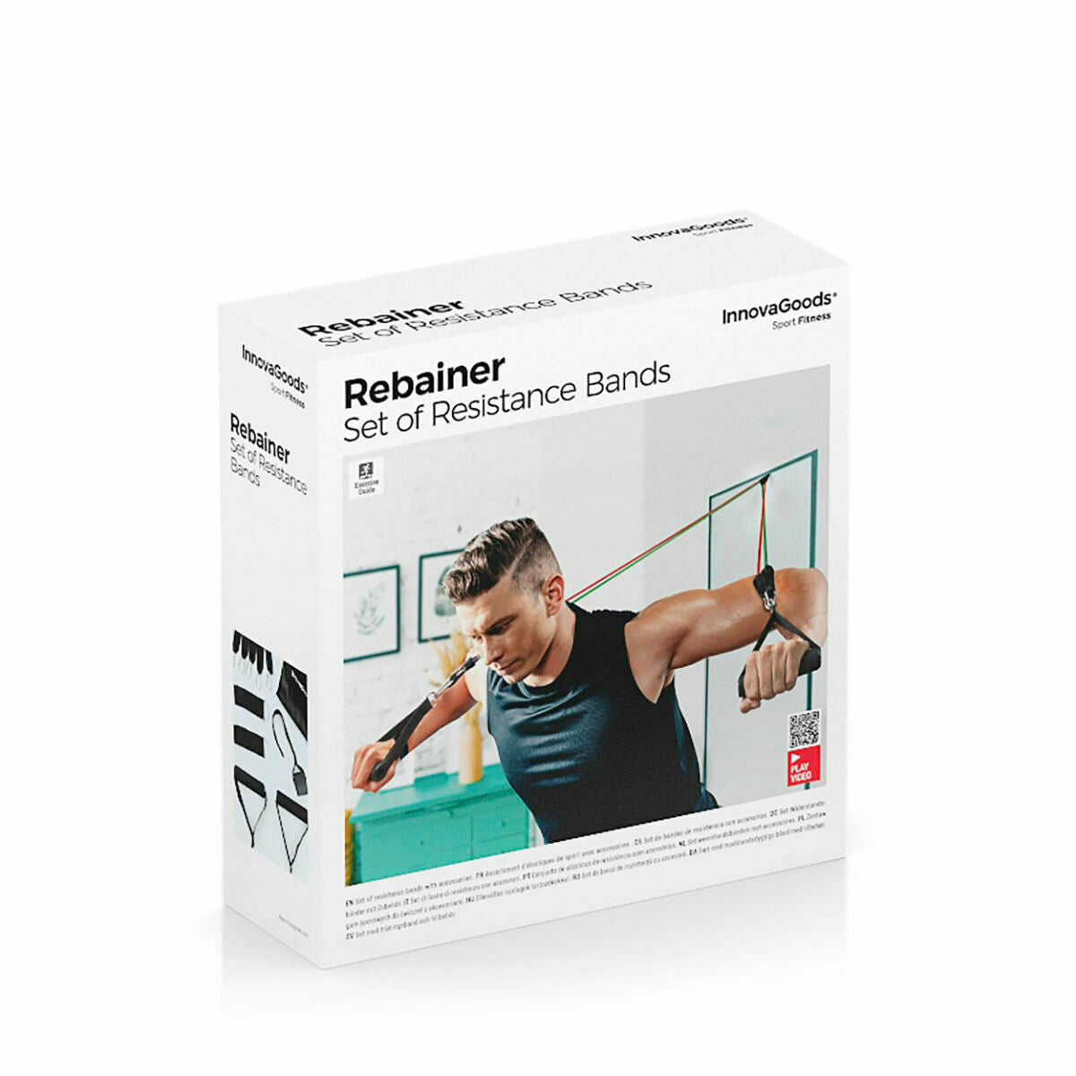 Pack Push-Up Board and Set of Resistance Bands with Accessories and