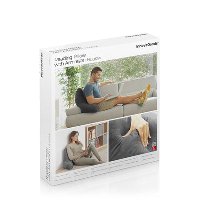 InnovaGoods Folding Side Table & Reading Pillow with Armrests Set