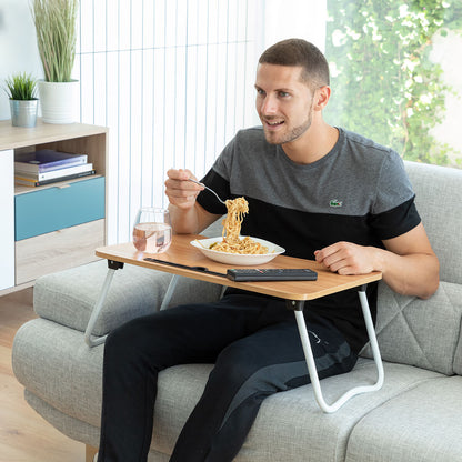 InnovaGoods Folding Side Table & Reading Pillow with Armrests Set