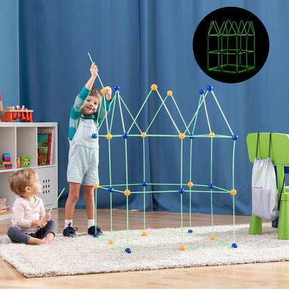 Wooden Memory Chess Set & Fort Building Kit for Kids InnovaGoods