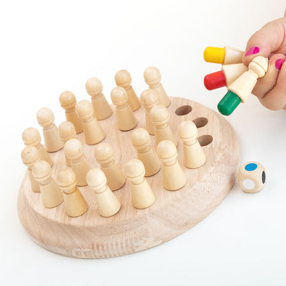 Wooden Memory Chess Set & Fort Building Kit for Kids InnovaGoods