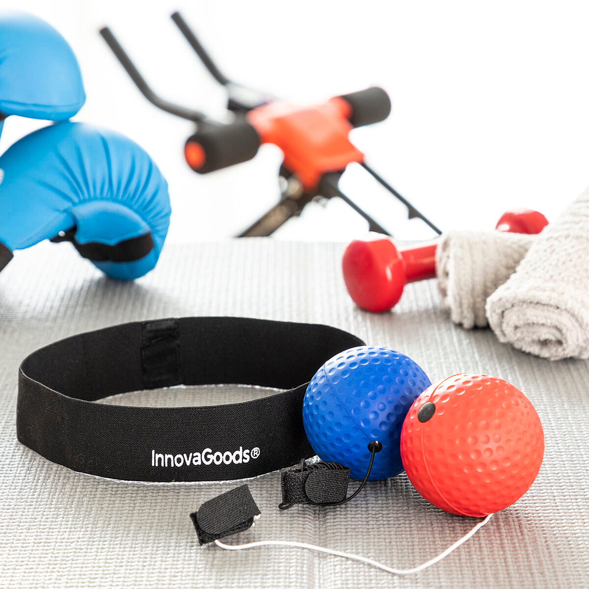 Training & Reflex Balls Set and Rechargeable Musical Boxing Machine