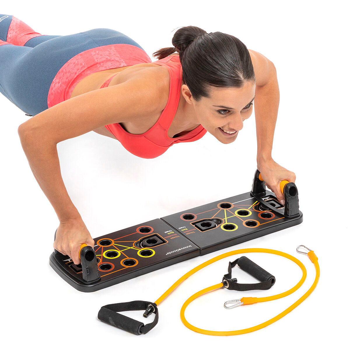 Pack Push-Up Board with Resistance Bands and Men’s Sauna Sports Vest