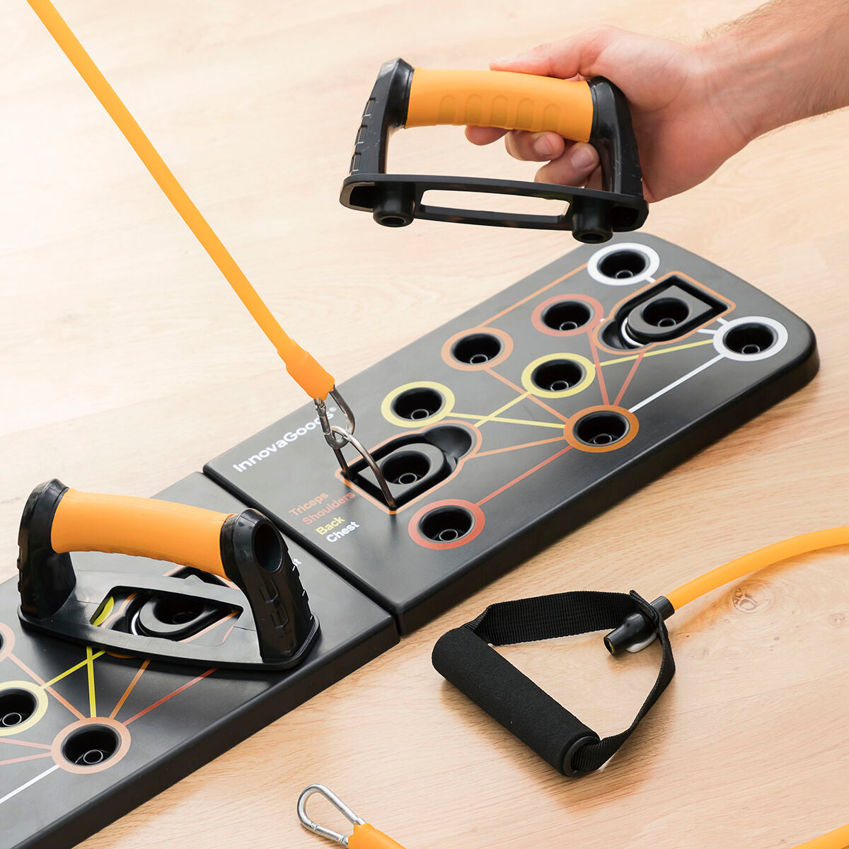 Pack Push-Up Board with Resistance Bands and Men’s Sauna Sports Vest