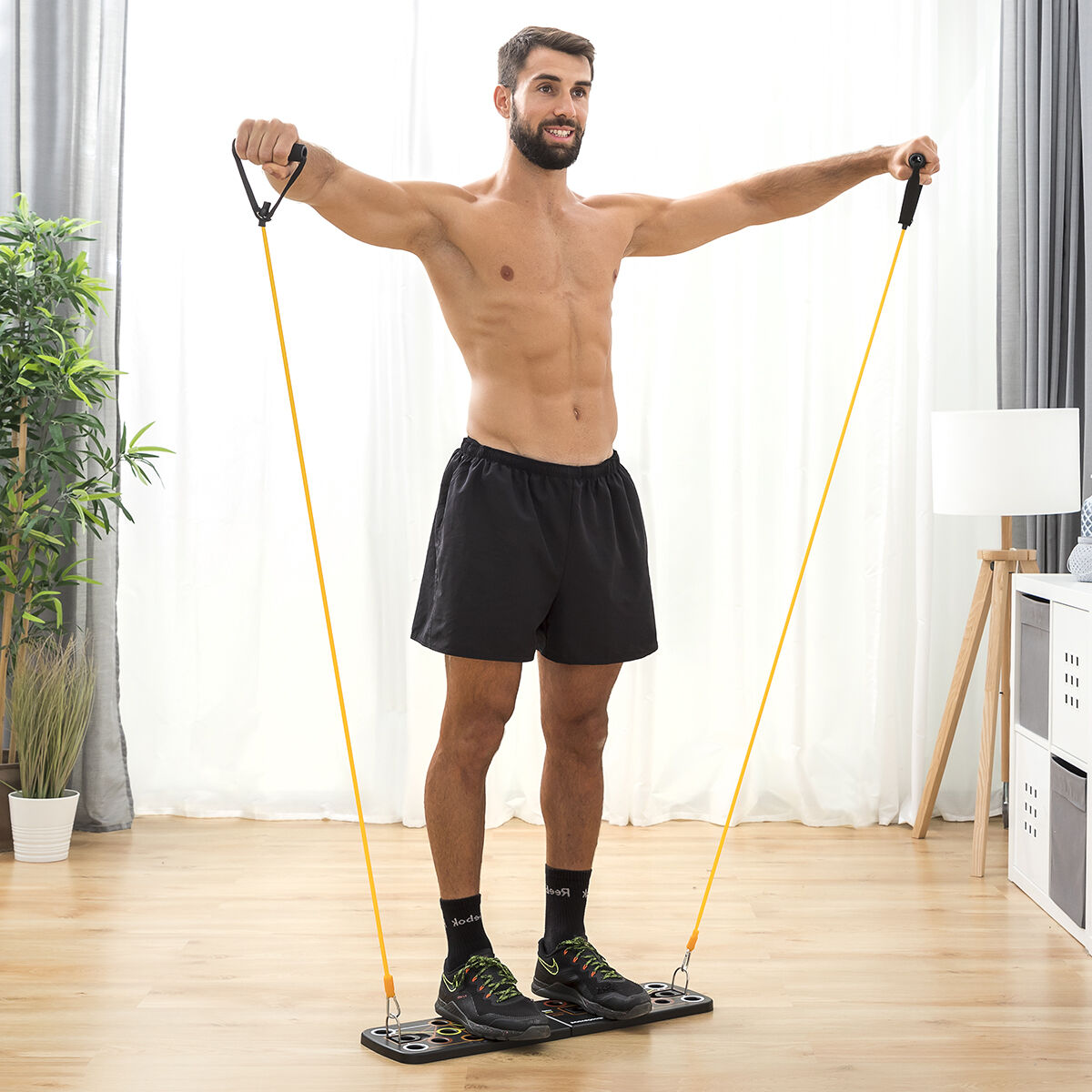Pack Push-Up Board with Resistance Bands and Men’s Sauna Sports Vest