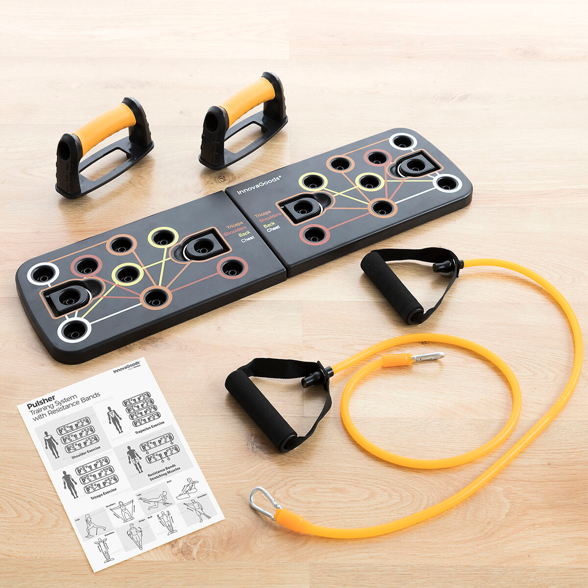 Pack Push-Up Board with Resistance Bands and Men’s Sauna Sports Vest