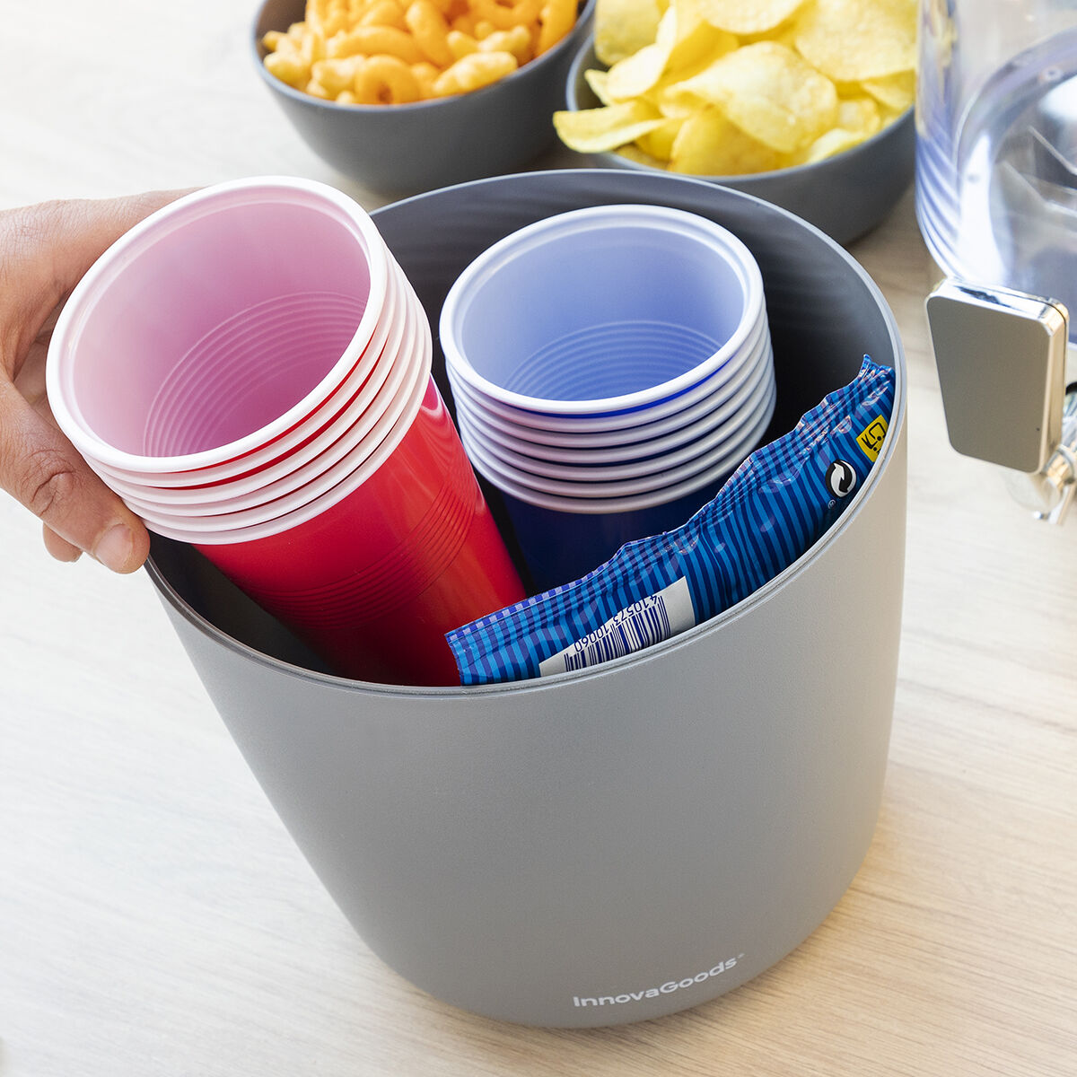 Beer Cooler Dispenser Pack InnovaGoods and 2 Rollable Sunglasses
