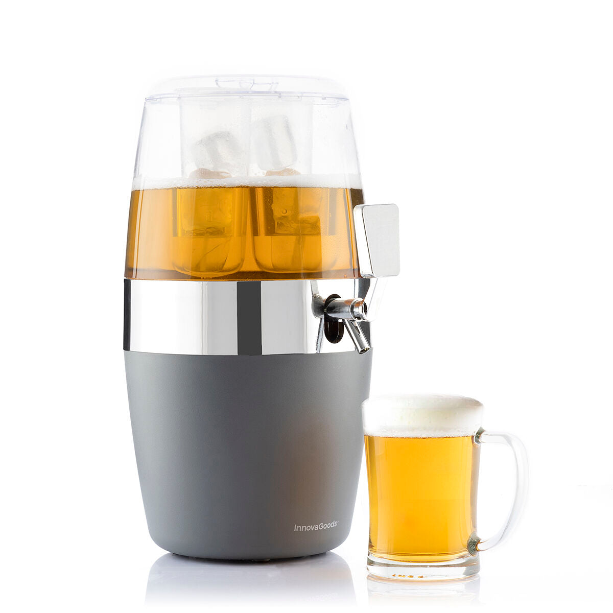 Beer Cooler Dispenser Pack InnovaGoods and 2 Rollable Sunglasses