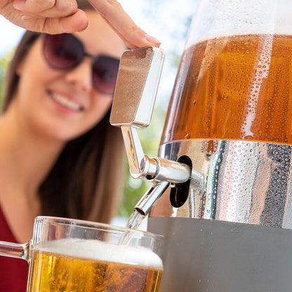 Beer Cooler Dispenser Pack InnovaGoods and 2 Rollable Sunglasses
