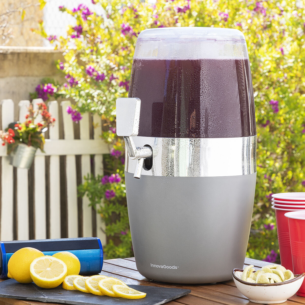 Beer Cooler Dispenser Pack InnovaGoods and 2 Rollable Sunglasses