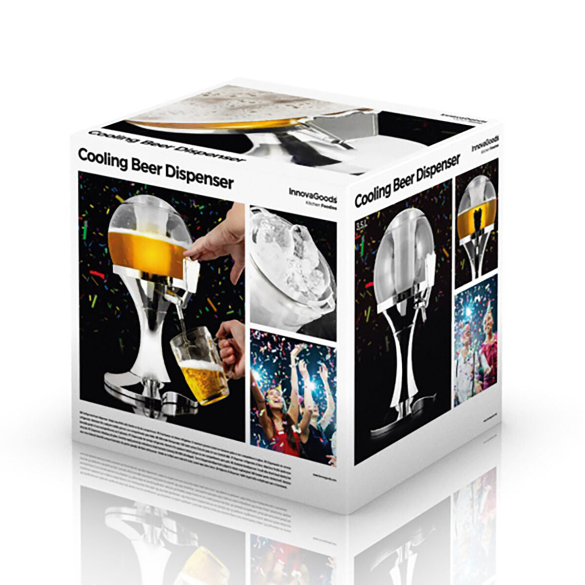 Beer Dispenser Cooling Pack InnovaGoods and 2 Folding Sunglasses