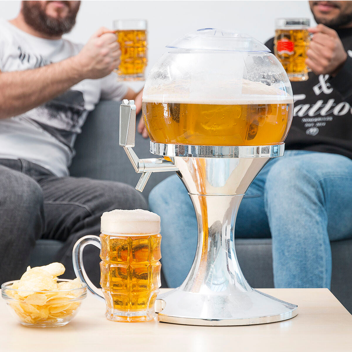 Beer Dispenser Cooling Pack InnovaGoods and 2 Folding Sunglasses