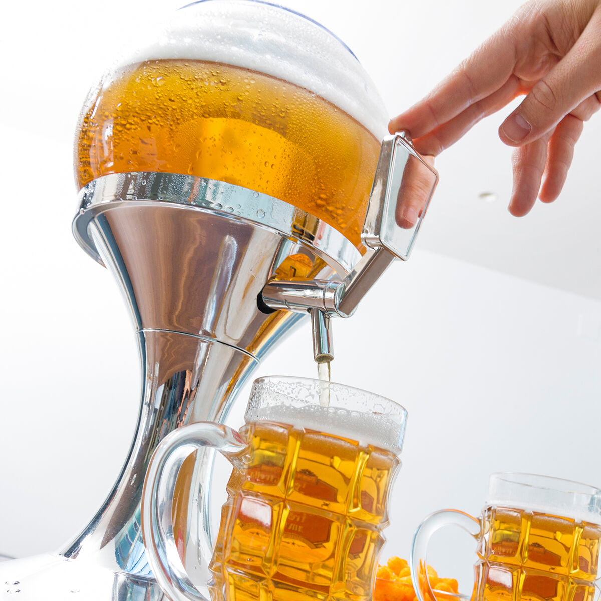 Beer Cooler Dispenser Pack InnovaGoods and 2 Roll-Up Sunglasses