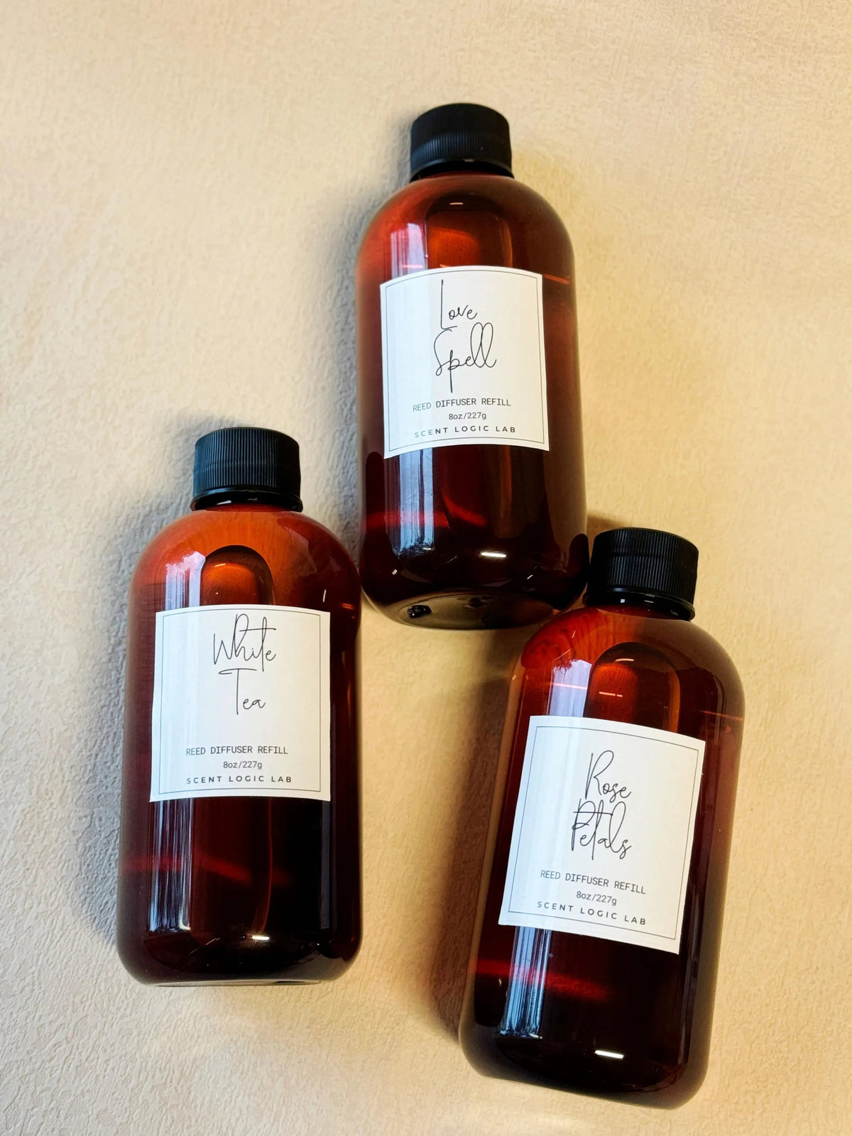 Reed Diffuser Refill – 8oz | Non-Toxic, Essential Oil Infused | 40+
