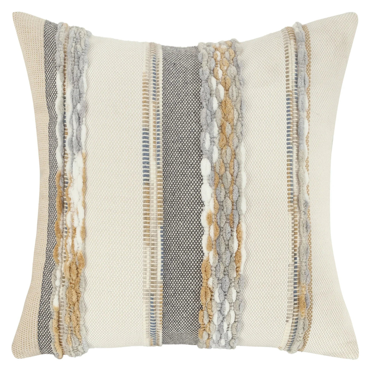 Boho Striped Chenille Throw Pillowcases