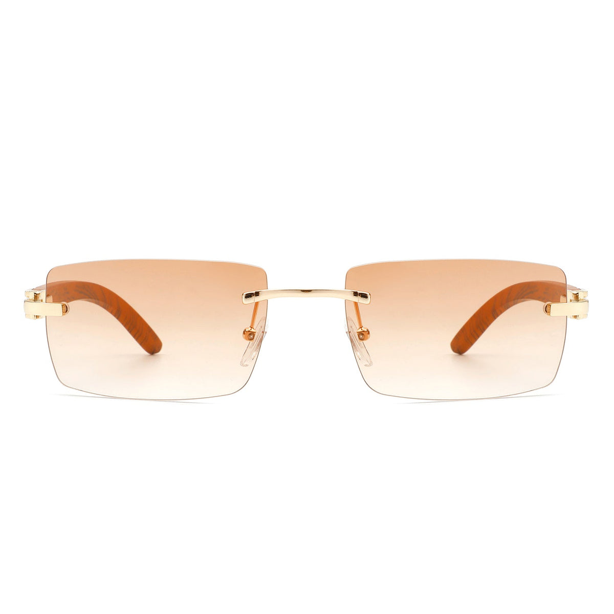 Oceanize - Rectangle Rimless Retro Frameless Fashion Tinted Sunglasses