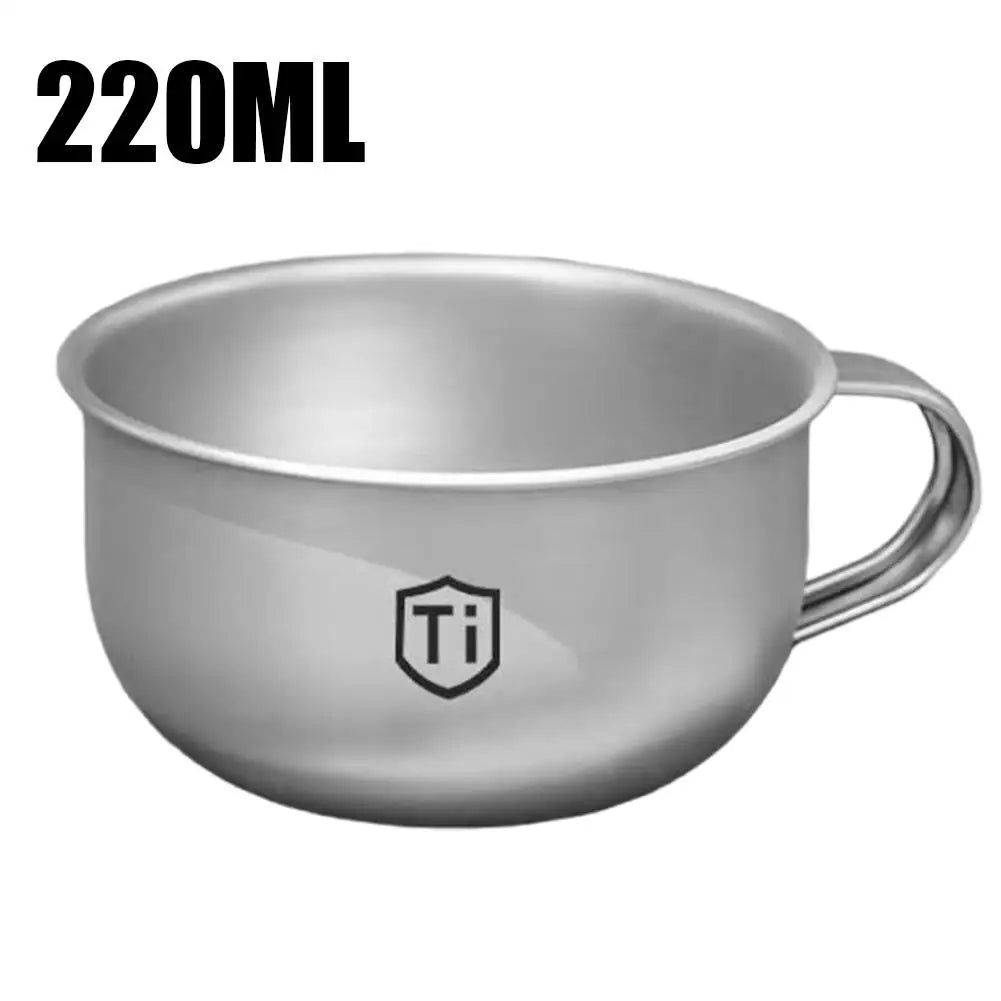 Mug/Tazza in Titanio Antibatterica Antimuffa con Coperchio - Campeggio