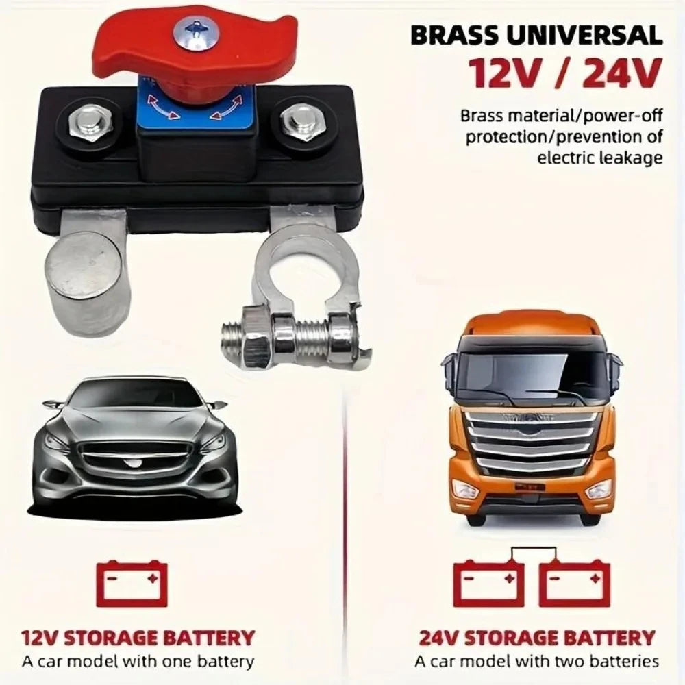 Stacca Batteria 12V/24V per Auto, Camper e Barca — Non trovarla più scarica