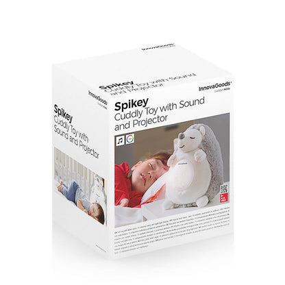 Hedgehog Soft Toy with White Noise and Nightlight Projector Spikey