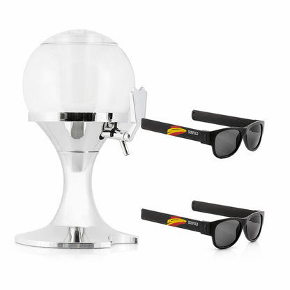 Beer Dispenser Cooling Pack InnovaGoods and 2 Folding Sunglasses