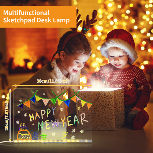 LED Acrylic Drawing Board DIY Erasable Luminous Writing Boards With