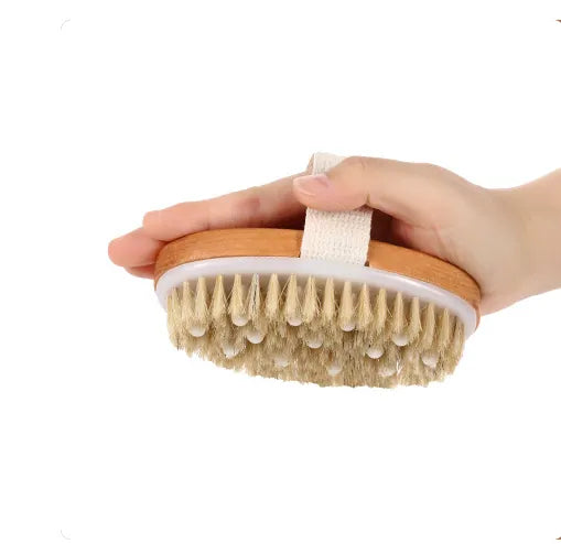 Wooden Oval Exfoliating Dead Skin Shower Brush