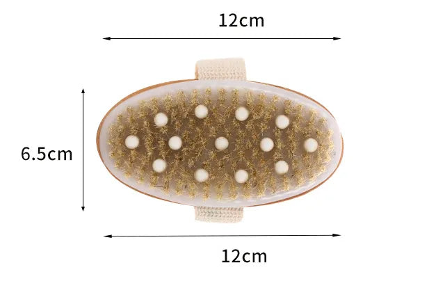 Wooden Oval Exfoliating Dead Skin Shower Brush